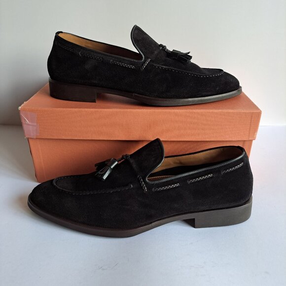 NEW Di Bianco Men\'s Black Suede Tassel Loafers Slip On Shoes Size 10.5 main image 12